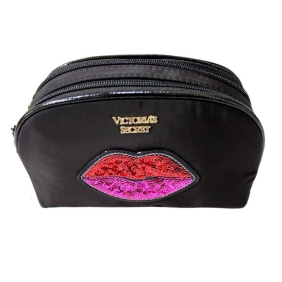 Victoria's Secret Bags Victorias Secret Sequin Lips Makeup Bag